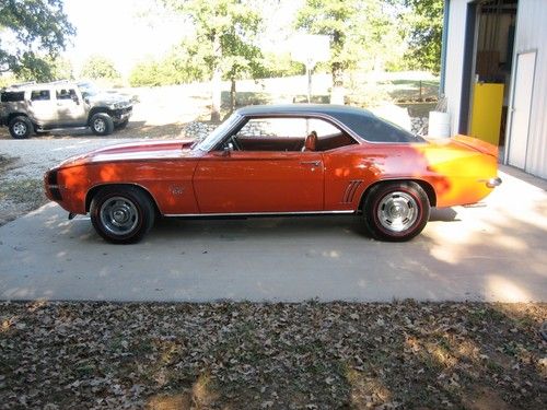 1969 camaro rs/ss hugger orange/orange houndstooth 34 options 396/350 rare