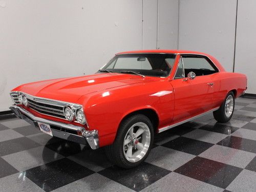 Multi-port fuel-injected 502 ci resto mod, torch red, tremec 5-speed, r134 a/c!