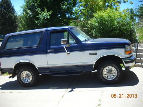 1994 ford bronco xlt sport utility 2-door 5.8l