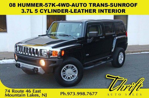 08 hummer-57k-4wd-auto trans-sunroof-3.7l 5 cylinder-leather interior