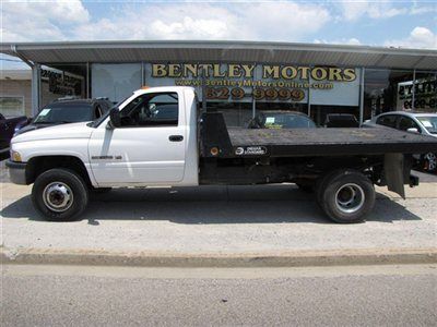 Dodge 3500 series v-10 truck with heavy duty flatbed utility bed; 92,000 miles