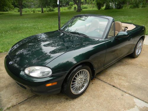 Mazda miata - 1999 - tan leather / emerald - 81300 miles - gorgeous convertible