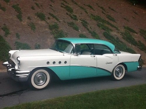 1955 buick century gulf turquoise/ dover white two- tone classic