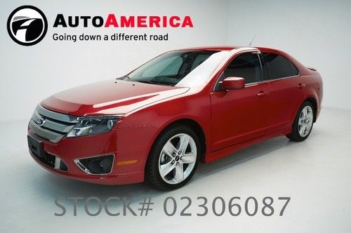 37k low miles clean carfax ford fusion red with black leather well equipped
