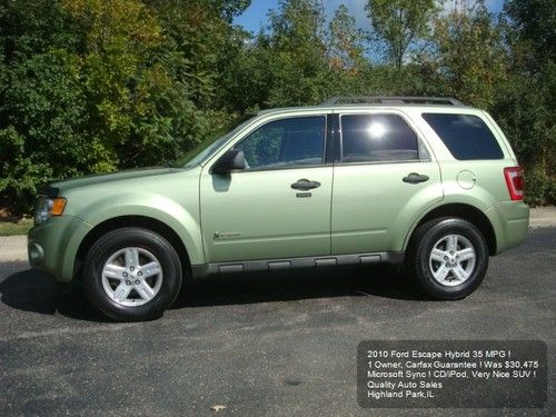 2010 ford escape hybrid 1 owner suv cd/ipod sync was $30,475 carfax certified !