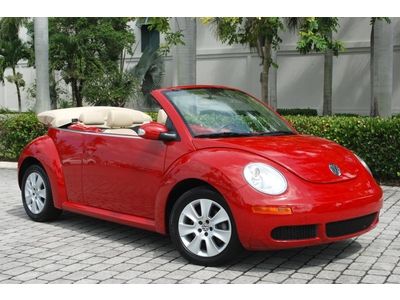 2010 volkswagen new beetle convertible salsa red cream leatherette