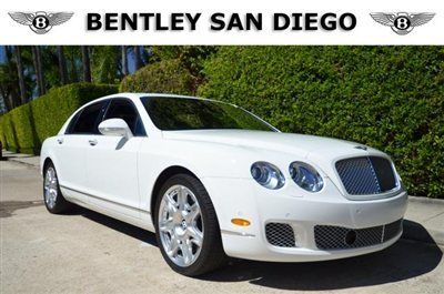 2011 bentley flying spur. certified pre owned. white over black. 9300 miles.