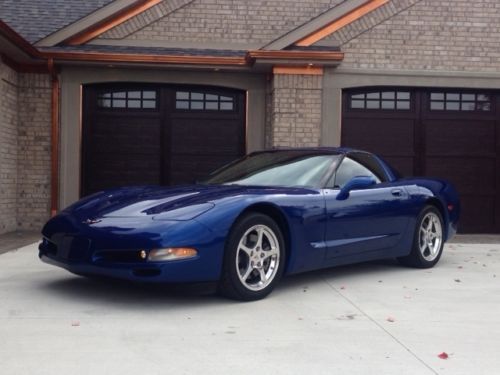 2002 corvette 1 owner 2 tops 33k miles loaded immaculate hud bose electron blue