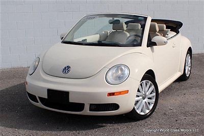 2008 volkswagen beetle convertible leather white auto heated 05 06 07 09 10 vw