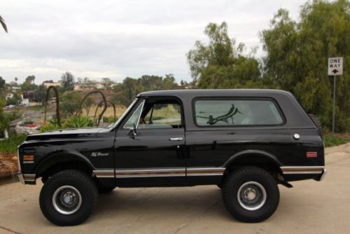 1972 chevrolet blazer cst 4x4 factory black with black top rust free cali truck