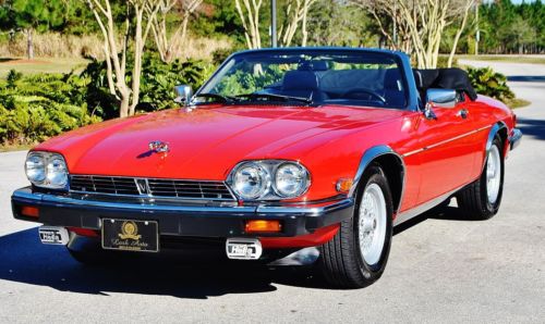 Simply pristine 1990 jaguar xjs v-12 convertible low miles well mantained mint
