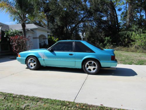 1992 ford mustang lx hatchback bright calypso green 5.0l 5 speed chrome ponys