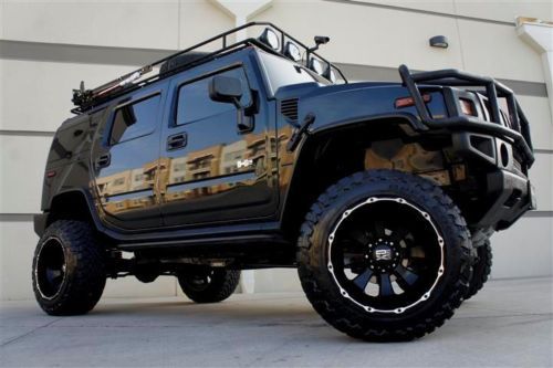 Rare custom lifted hummer h2 4wd fabtech lift 2tvs/dvd front/rear cameras heated