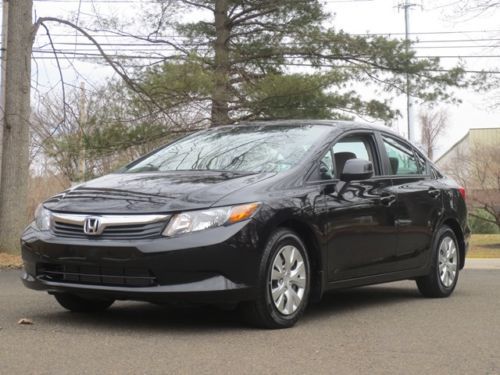 2012 honda civic lx! gas saver! econ! 1-owner! no reserve! only 4k miles! clean!