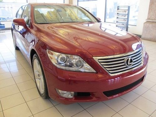 2011 lexus ls 460,19,962 miles, red with beige interior, clean carfax, one owner