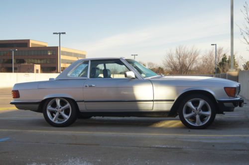 Mercedes sl 380 excellent condition - silver coupe - hard soft top - rust free