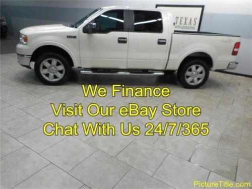 07 f150 lariat 4x4 crew leather bed extender carfax certified we finance texas