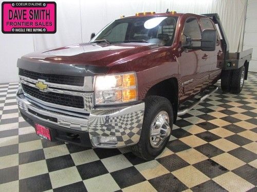 2008 crew cab flat bed diesel dually  heated leather trailer brake tint tow