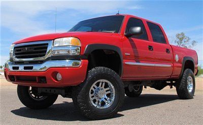 ***no reserve*** 2004 gmc sierra 2500hd duramax diesel lifted crew 4x4 az clean