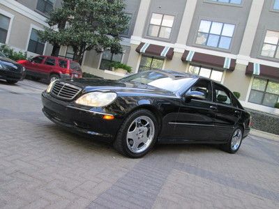2001 mercedes benz s55 amg sedan s500 xenon serviced black on black roof cherry!