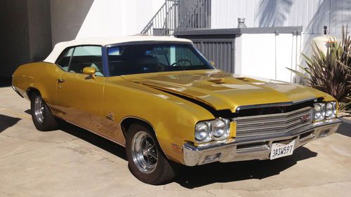 1971 buick skylark stage 1 gs gran sport 455 convertible soft top coupe gold