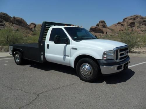 2007 ford f-350 super duty reg cab powerstroke diesel w/ hauler/flat bed dually