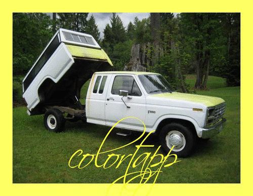 1984 ford f250 extended cab 2wd dump truck tilt bed 4.9l