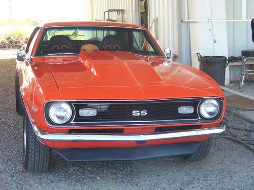 1968 ss camaro orange m22 rock crusher 4 speed big block 396 restored