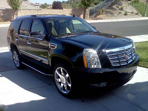 2011 cadillac escalade hybrid black tan heated cooled 22's new tires estate sale