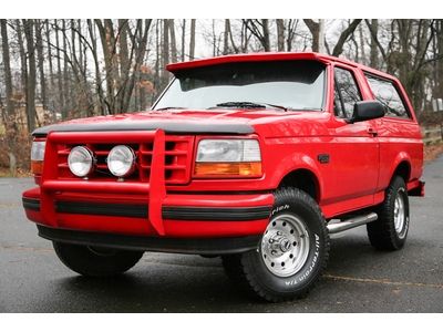 1996 ford bronco xlt 5.8l v8 super low 79k miles 4x4 serviced rare color!