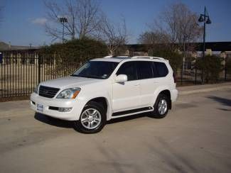 2003 lexus gx470  white nav/dvd heated seats third row one owner clean car