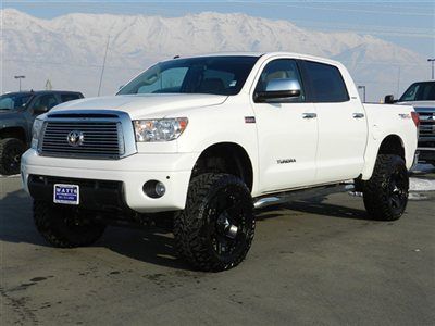 Crew max trd off road limited 4x4 custom lift wheels tires roof nav leather 5.7