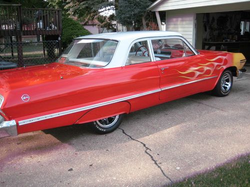 1963chevy coupe with impala trim 283 engine 350 trans restored engine 6,000 mile