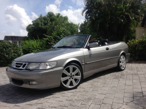 2001 saab 9-3 viggen convertible low miles fl fully serviced all records stock