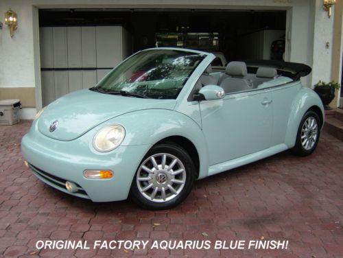 2004 volkswagan beetle gls convertible from florida! aquious blue! like new!