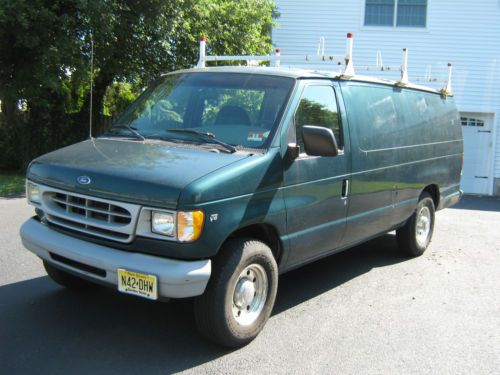1999 ford e-350 extended cargo van great shape low miles ice cold air shelving
