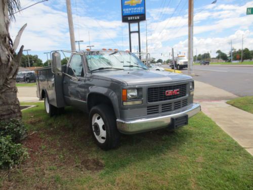 No reserve - diesel 1-ton 3500hd chassis &amp; cab utility box pickup runs well