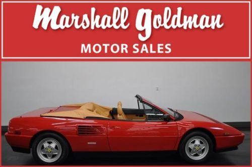 1989 ferrari modial cabriolet red/tan recent service only 7500 miles