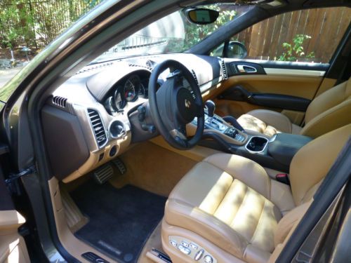Porsche Cayenne Turbo 2013, Umber Metallic Two tone natural leather interior, US $92,950.00, image 6