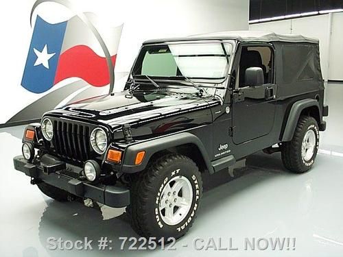 2006 jeep wrangler unlimited 4x4 6speed convertible 32k texas direct auto