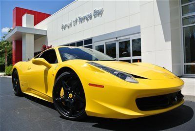 11 ferrari 458 italia yellow (giallo) on black (nero) factory authorized dealer