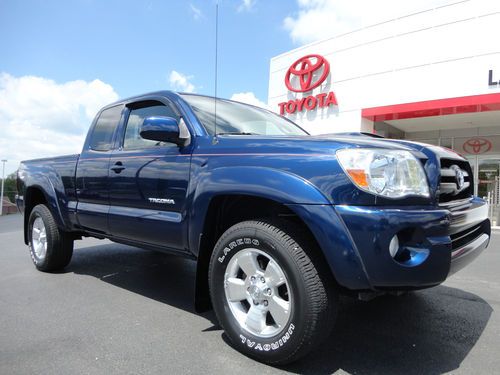 2006 tacoma access cab 4.0l v6 6-speed manual 4x4 trd sport blue 1-owner video!