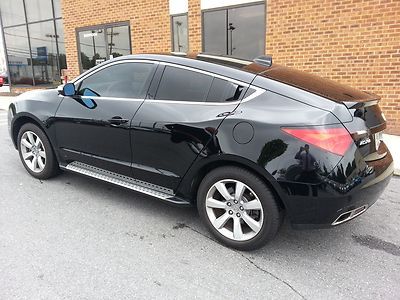 Black acura zdx tech package painted grill tinted windows led running boards