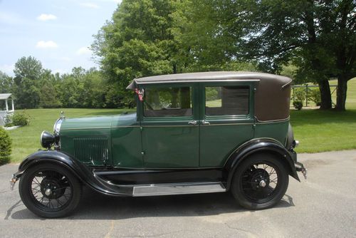 1928 model a ford 4 dr sedan - leatherback