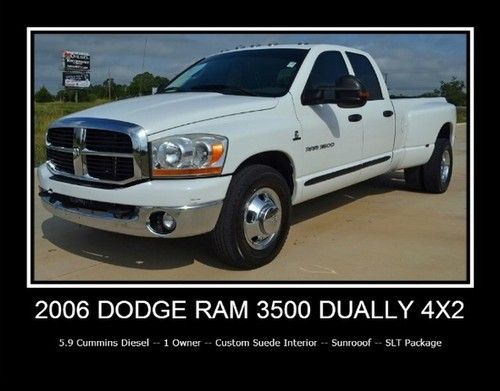 5.9 cummins diesel dually -- 1 owner -- custom interior -- sunroof -- nice!