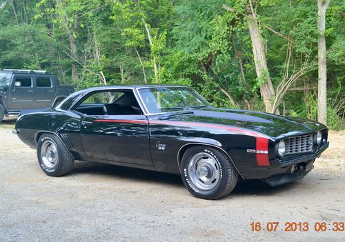 1969 camaro ss 396 4spd 12 bolt beautiful tuxedo black super nice car