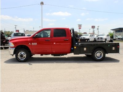 Hd cab &amp; chassis dually flat bed vinyl 4x4 hooks hitch mp3 tool box