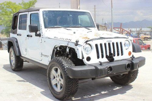 2012 jeep wrangler unlimited rubicon 4wd damaged salvage runs! loaded nice build