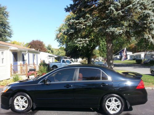 2007 honda accord ex luxury sedan midnight black excellent condition