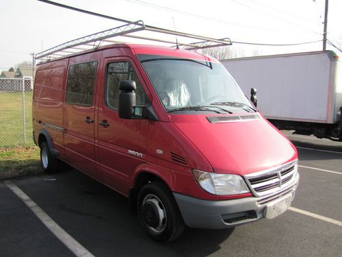 Dodge sprinter 3500 low miles cargo van!!! shelves, dual tires, autocheck report